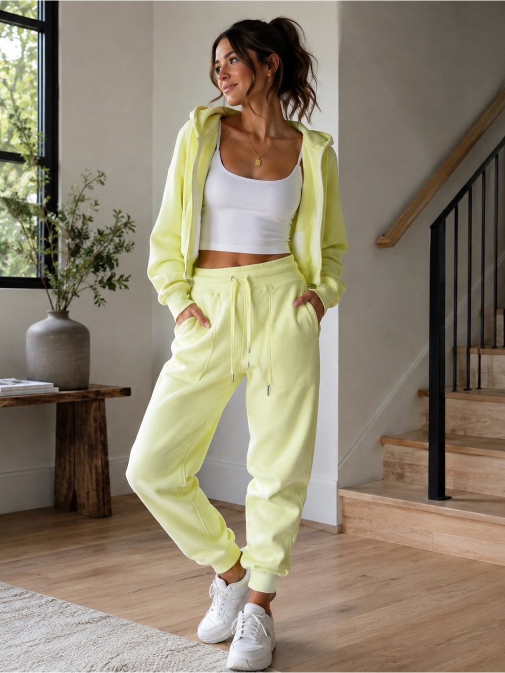 Lululemon Scuba High-Rise French Terry Jogger Highlight Yellow Size 2